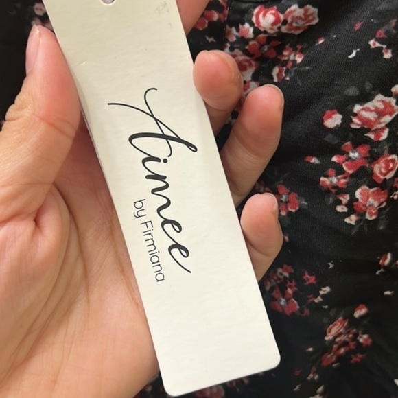 NWT MED Black & Pink Floral Lace-Accent Sleeveless Tunic - Women - Picture 4 of 5